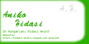 aniko hidasi business card