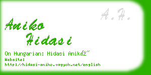 aniko hidasi business card